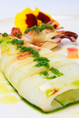 Calamar Plancha - Restaurante El Cruce - Alcalá del Júcar