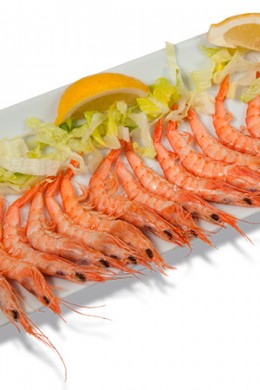 Gambas Cocidas - Restaurante El Cruce - Alcalá del Júcar