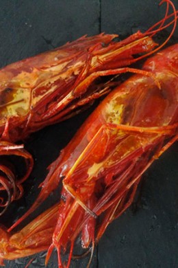 carabineros-a-la-plancha - Restaurante El Cruce - Alcalá del Júcar