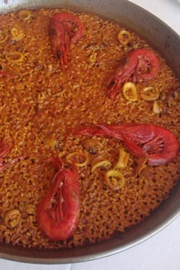 paella-de-carabineros - Restaurante El Cruce - Alcalá del Júcar
