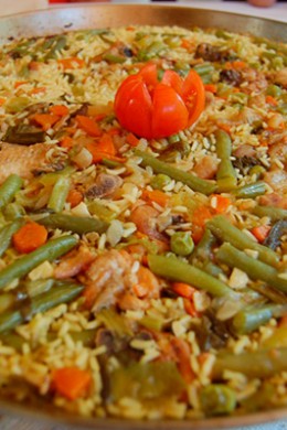 paella-de-verdura - Restaurante El Cruce - Alcalá del Júcar