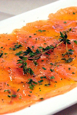 salmon-marinado - Restaurante El Cruce - Alcalá del Júcar